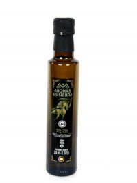 Huile d'olive Extra Vierge Aromas de Sierra en bouteille de verre de 250 ml